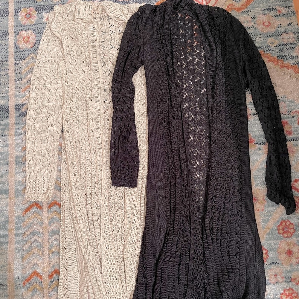 Bundle of two cardigans/beach cover up size S-M
